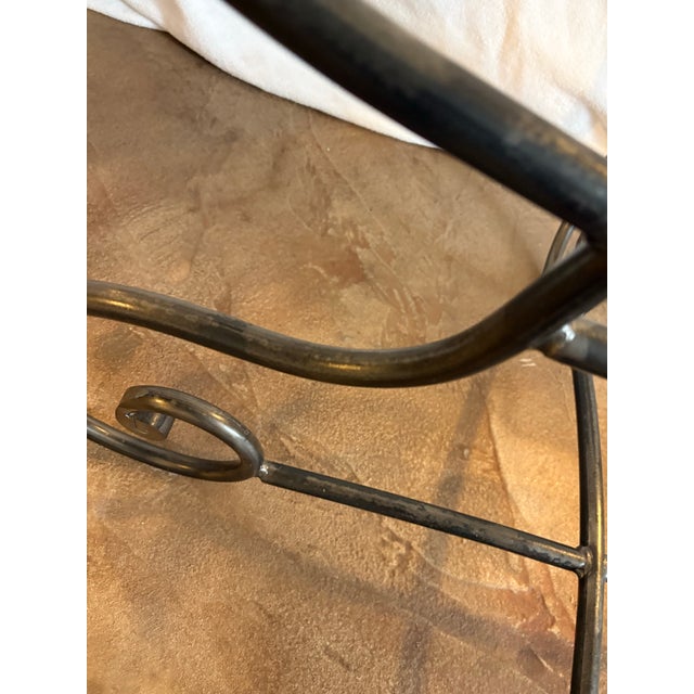 1980s 1980s Round Italian Iron Center or Dining Table Pedestal Base Style of Alberto Orlandi For Sale - Image 5 of 5