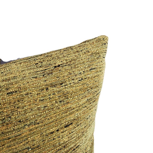 Contemporary Pindler Omega in Sage Pillow Cover - 20" X 20" Solid Textured Chenille Cushion Cover For Sale - Image 3 of 7