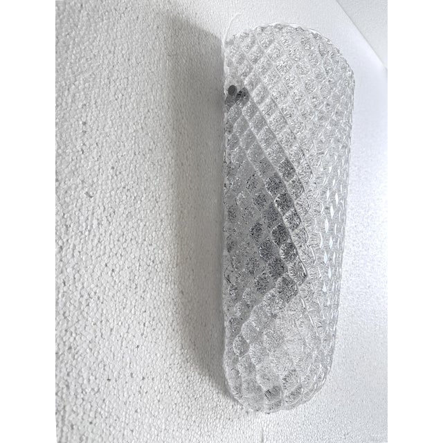 Contemporary modern bright clear "graniglian Mrano glass wall sconce-Set of Two- Rombus Transparent graniglia" texture...
