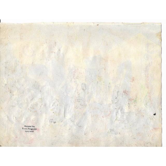 Mid-Century Modern 1955 Marianna Van Rossen Hoogendyk Circus Watercolor For Sale - Image 3 of 3