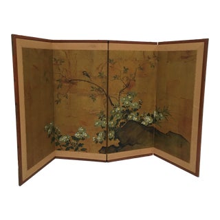 1940's Japanese Hand Painted Spring Scene, Screen For Sale