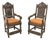 Pair of Antique Heavily Hand Carved Wooden Armchairs For Sale