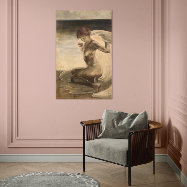 Modern Italian Artist, Nude of a Young Woman, 1920, Oil on Canvas For Sale - Image 3 of 16