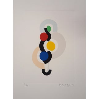 After Sonia Delaunay, Abstract Composition, 1994, Lithograph, Set of 4 For Sale