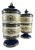 Mid-Century Vintage Cobalt Blue and Gold Italian Porcelain Jars With Lids. For Sale