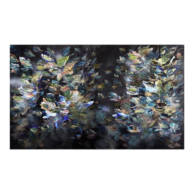 Power of Dreaming - Large Moody Abstract Textural Acrylic Painting on Canvas by Vè Boisvert For Sale