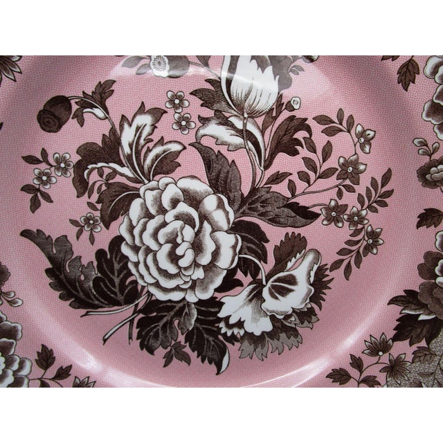 Spode Archive Collection British Flowers Poppy 12" Pasta Serving Bowl Floral Rimmed Made in England Vintage 2007 For Sale In Phoenix - Image 6 of 7