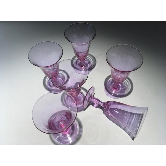 Mid-Century Purple Murano Glasses, Venice, Italy, 1960s, Set of 6 For Sale - Image 15 of 18