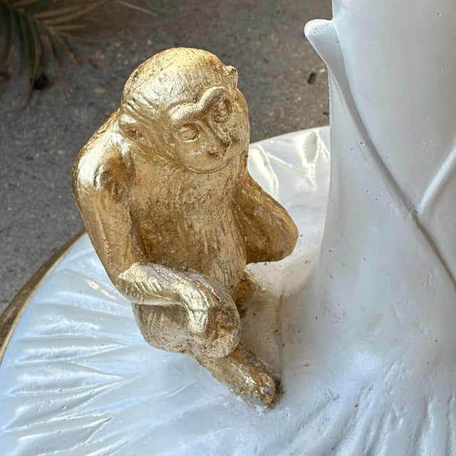 Late 20th Century Palm Tree Monkey Pedestal Dining Table - Newly Painted For Sale In Mobile - Image 6 of 12