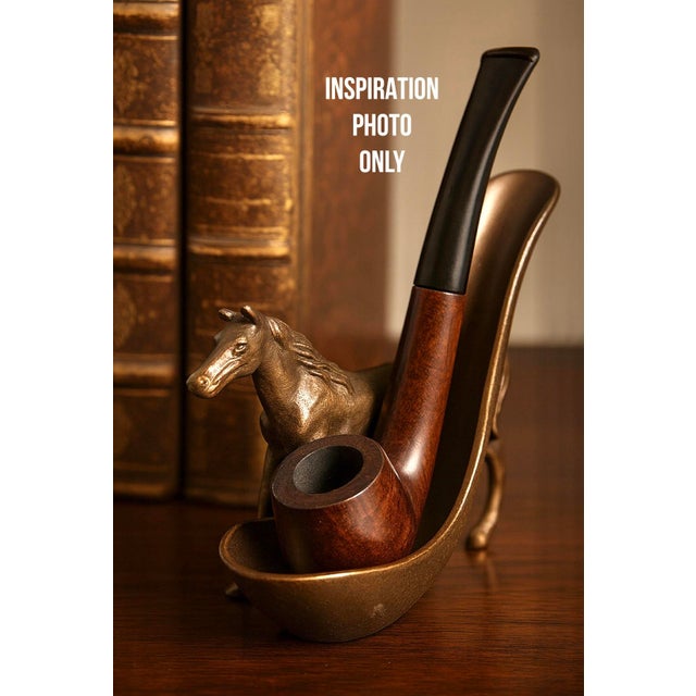 This wonderfully sculptural vintage pipe holder is full of character and craftsmanship. This Pipe Rest is made of a warm...