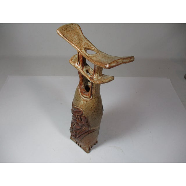 1990s Asian Inspired Studio Pottery Vase For Sale - Image 6 of 9