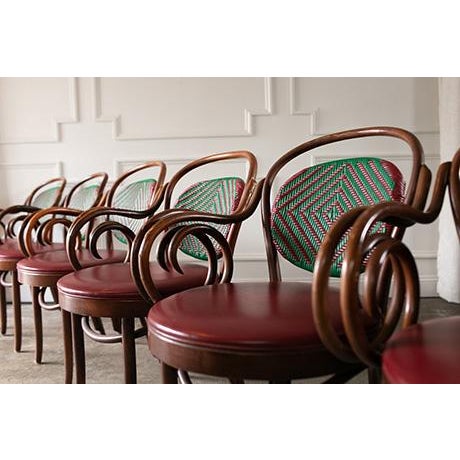 Vintage Cafe Armchairs by Shelby Williams Industries in the Style of Micheal Thonet , Set of 6 For Sale - Image 12 of 18