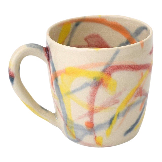 Contemporary Handmade Multi Color “Spray Paint” Mug by Fisheye Ceramics