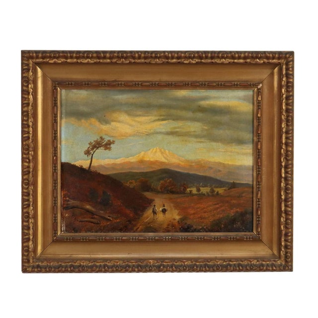Countryside Glimpse with Figures, Oil Painting, 1800s, Framed For Sale - Image 9 of 9