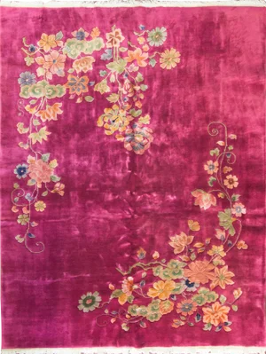 Antique Chinese Art Deco Rug, 8'6" X 11'8" Color