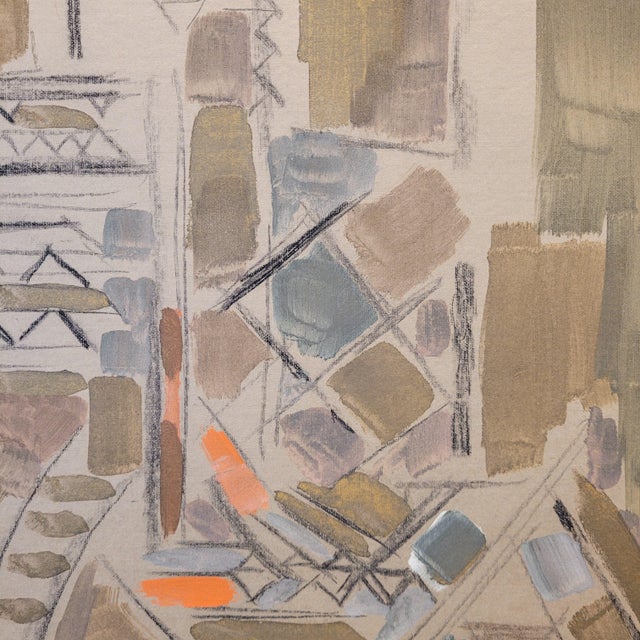 Reynold Henri Arnould, New York Subway, Early 20th Century, Canvas & Cardboard, Framed For Sale - Image 11 of 18