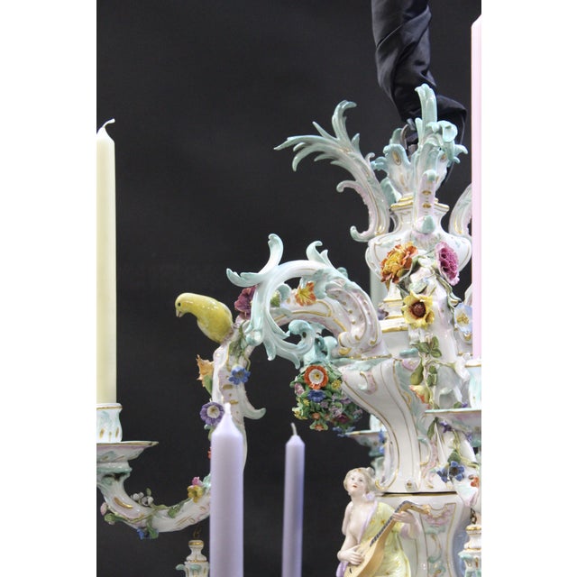 Rococo Porcelain Chandelier from Meissen, 1886 For Sale - Image 8 of 17