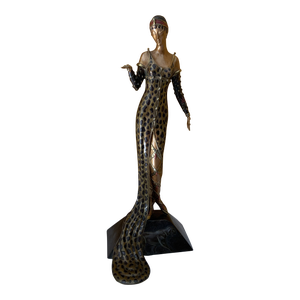 Erte Julietta, 1987 Full Round Bronze Sculpture 18 1/2 × 7 in Edition 118/500