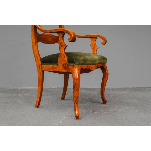 Biedermeier Armchair in Elm, Early 19th Century For Sale - Image 10 of 16