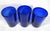 Vintage Cobalt Blue Blown Drinking Glasses - Set of 3 For Sale - Image 4 of 10