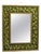 Folk Art Wall Mirror with Cushion Frame and Lemon Decoration, 1930 For Sale