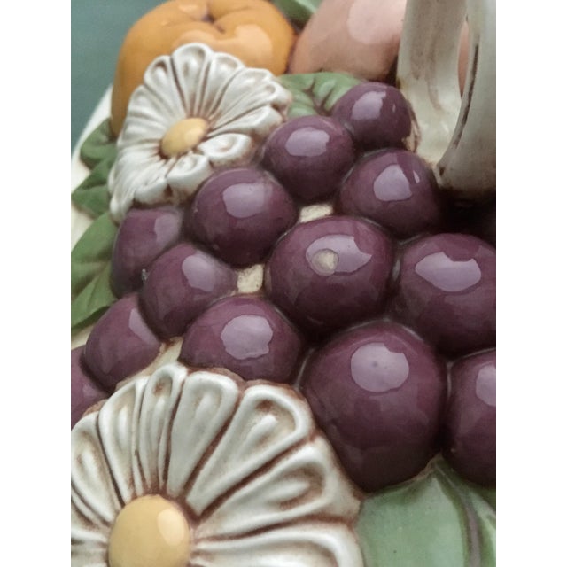 Mid 20th Century Tromp L’oeil Fruit & Flower Basket Covered Dish For Sale - Image 11 of 13