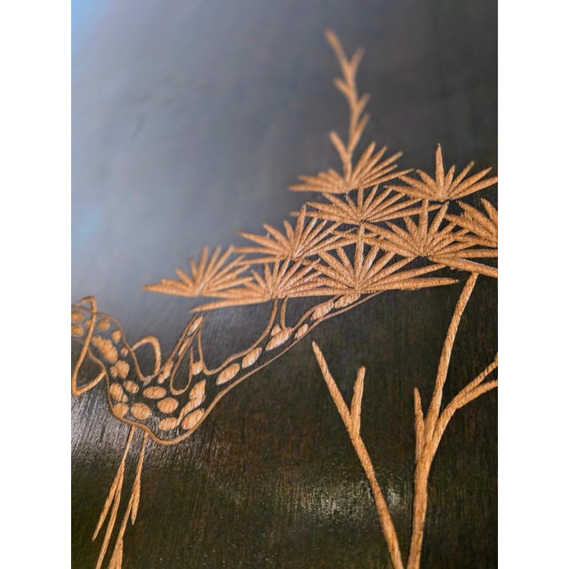 Brown 19th/20th Century Hand Carved Pair of Chinese Architectural Panels For Sale - Image 8 of 13