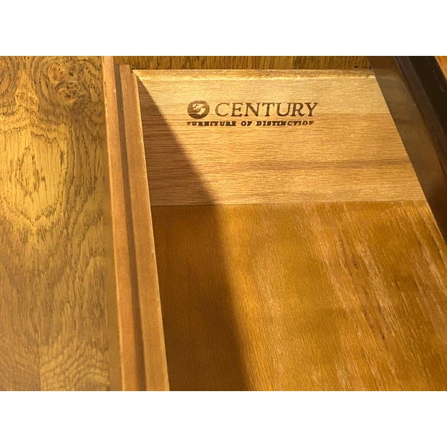 Late 20th Century , Century Furniture Burl Wood Display Cabinet and Buffet With Glass Hutch For Sale In Tampa - Image 6 of 10