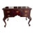 Mid 20th Century 5 Drawer Carved Mahogany Console Table With Cabriole Legs For Sale
