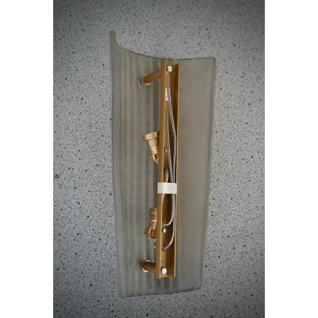 Metal Smoky Murano Glass and Brass Wall Light, 2000 For Sale - Image 7 of 9