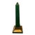Vintage Hand Painted Faux Malachite Tole Obelisk For Sale