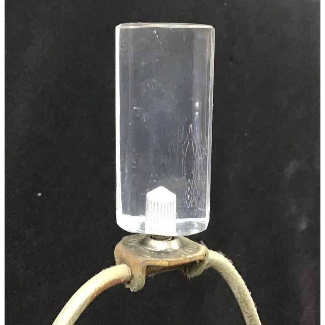 1970s Signed Van Teal Acrylic Lucite Lamp For Sale - Image 4 of 8