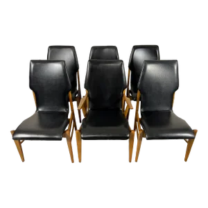 1960s Bentwood Walnut Dining Chairs- Set of 6