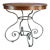 Ethan Allen Inlayed Top Iron Base Round End Table For Sale