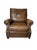 Traditional Pottery Barn James Roll Arm Top-Grain Leather Recliner Chair – Nailhead Trim, Classic Traditional Club Style, Dark Walnut Legs For Sale - Image 3 of 11