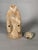 Terracotta sculpture of a court lady, Han Dynasty (206 BC-220 AD). Polychrome painted terracotta. The sculpture has a...