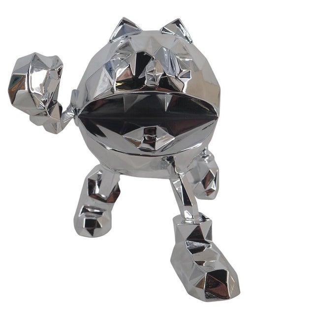 Silver Resin Pac-Man from Richard Orlinski For Sale - Image 5 of 9