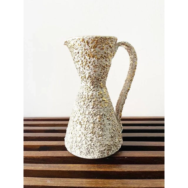 Vintage Gold and White Jug, 1950s For Sale - Image 6 of 6