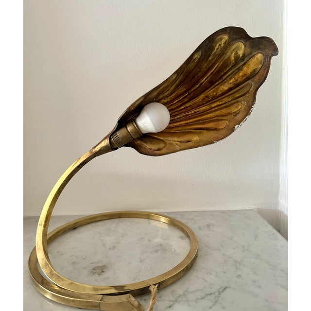 Brass Table Lamp by Tommaso Barbi, 1970s For Sale - Image 6 of 10