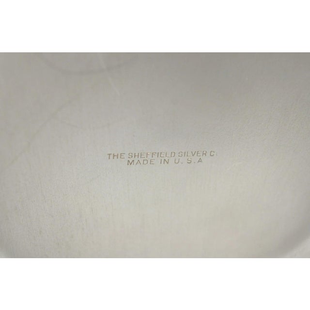 Mid 20th Century Mid Century Modern Sheffield Silver Plated Reticulating Hinge Ice Bucket W Tongs For Sale - Image 13 of 15