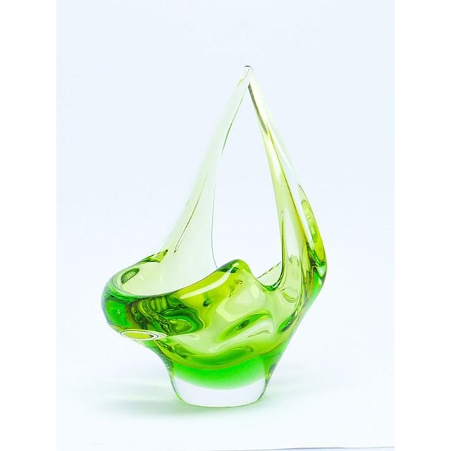 Glass Platter by Miloslav Klinger for Zelezny Brod Glassworks, Czechoslovakia, 1960s For Sale - Image 7 of 13