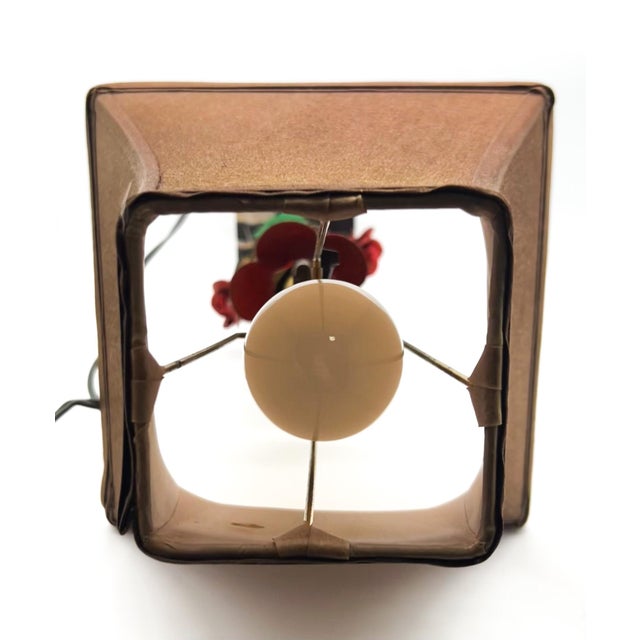 Shabby Chic Vintage Floral Tole Table Lamp With Marble Base - Hollywood Regency, Cottagecore, Italian Style For Sale - Image 3 of 13