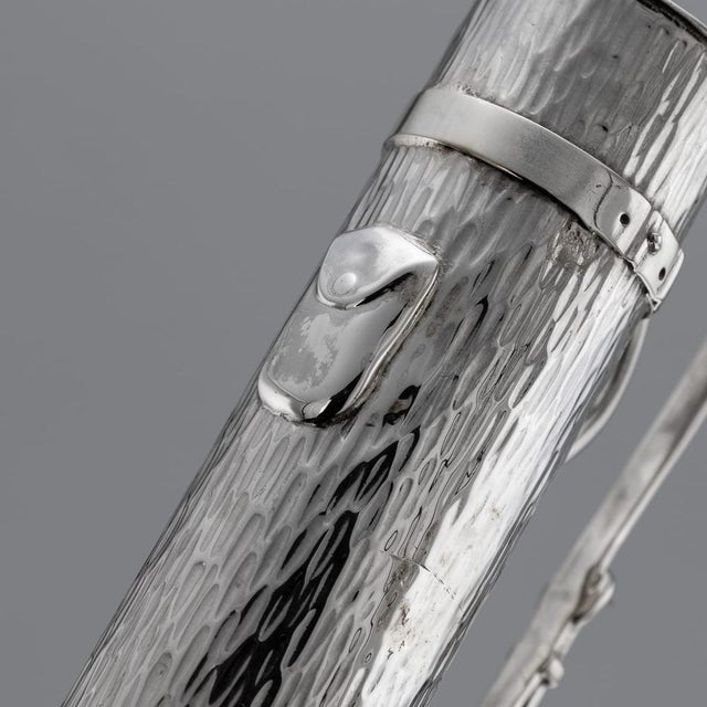 Antique English Silver Golf Bag Cigar Holder from Sheffield, 1909 For Sale - Image 9 of 16