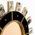 1990s Spanish Modernist Sunburst Mirror in Giltwood, Black Glass and Brass, Circa 1990 For Sale - Image 5 of 9