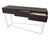 A wenge wood and steel console or buffet by the American designer Ben Schmitt. This modern hardwood piece has a 15-degree...