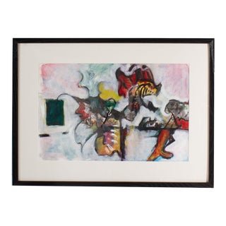 Abstract Mixed Media Painting by James L. Bruch For Sale