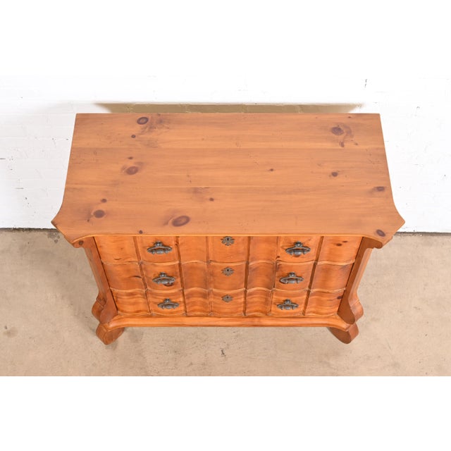 Romweber Spanish Baroque Carved Pine Commode or Chest of Drawers For Sale - Image 11 of 13