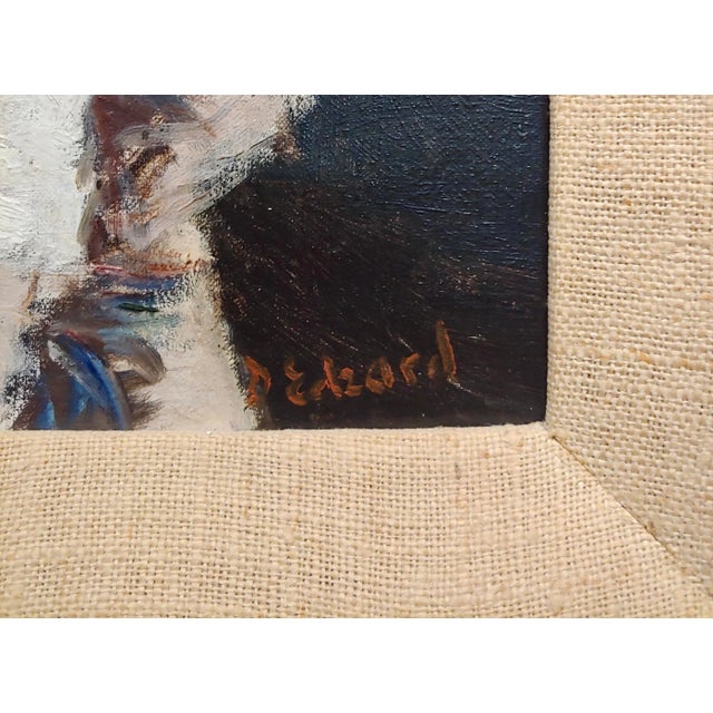 Pink Dietz Edzard -Portrait of a Girl in Pink Dress & Hat of Flowers-Oil Painting For Sale - Image 8 of 13