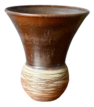 Brutalist Open-Necked Terracotta Vase, 1960s