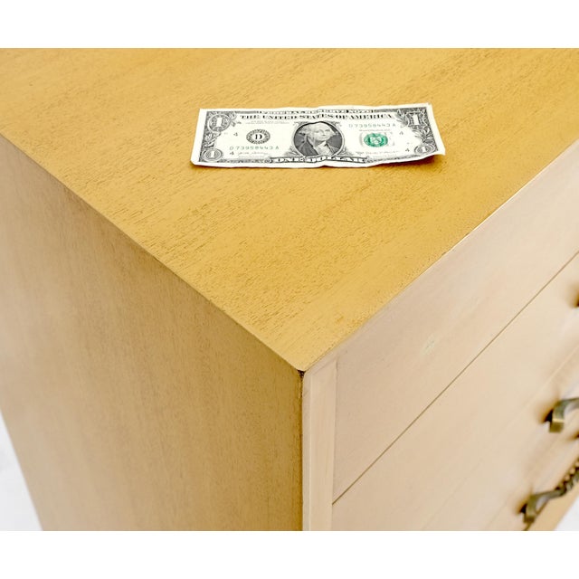 Pair Mid Century Modern Mahogany Twisted Solid Brass Pulls Bachelor Chests MINT For Sale - Image 11 of 14